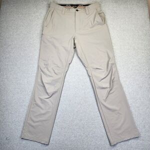 Orvis Jackson Quick Dry Pants Mens 32x32 Gray Orange Nylon Hiking Outdoors Trek